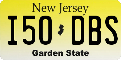 NJ license plate I50DBS