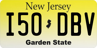 NJ license plate I50DBV