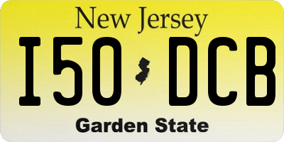NJ license plate I50DCB