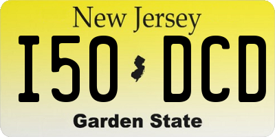 NJ license plate I50DCD