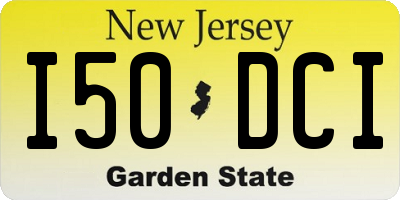 NJ license plate I50DCI