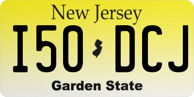 NJ license plate I50DCJ