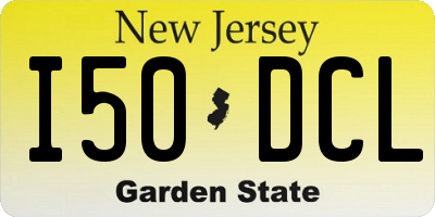 NJ license plate I50DCL