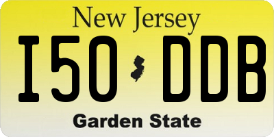 NJ license plate I50DDB