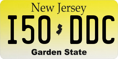 NJ license plate I50DDC