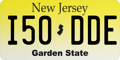 NJ license plate I50DDE