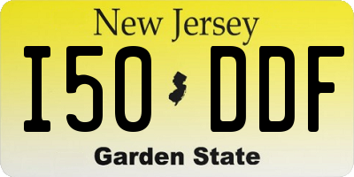 NJ license plate I50DDF
