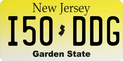 NJ license plate I50DDG