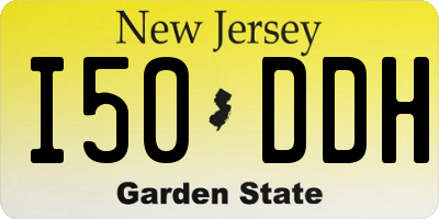 NJ license plate I50DDH