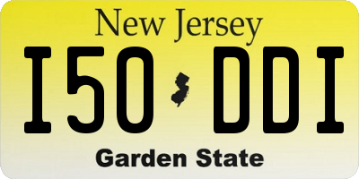 NJ license plate I50DDI