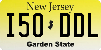 NJ license plate I50DDL