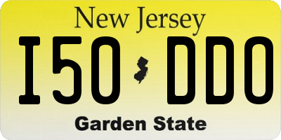 NJ license plate I50DDO