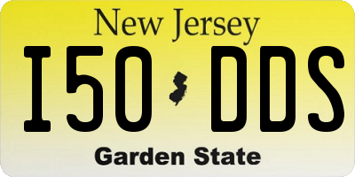 NJ license plate I50DDS