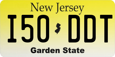 NJ license plate I50DDT