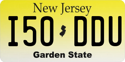 NJ license plate I50DDU