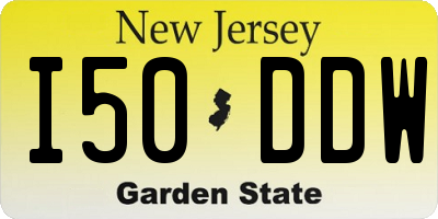 NJ license plate I50DDW