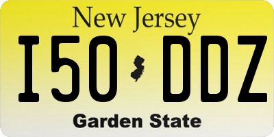 NJ license plate I50DDZ