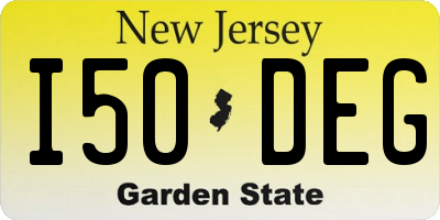 NJ license plate I50DEG