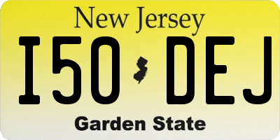 NJ license plate I50DEJ