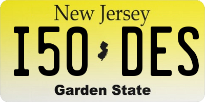 NJ license plate I50DES