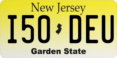 NJ license plate I50DEU