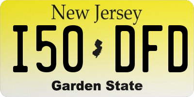 NJ license plate I50DFD