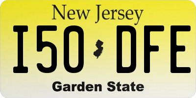 NJ license plate I50DFE
