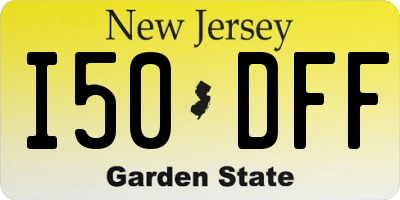 NJ license plate I50DFF