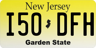 NJ license plate I50DFH
