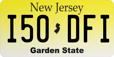 NJ license plate I50DFI