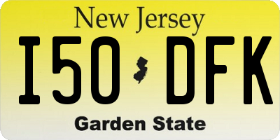 NJ license plate I50DFK