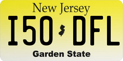 NJ license plate I50DFL