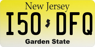 NJ license plate I50DFQ