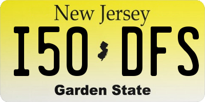 NJ license plate I50DFS