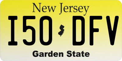 NJ license plate I50DFV