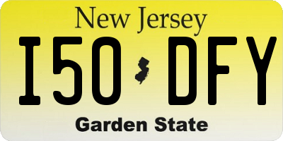NJ license plate I50DFY