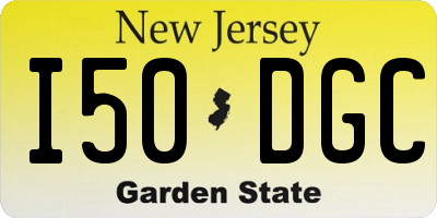 NJ license plate I50DGC