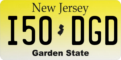 NJ license plate I50DGD