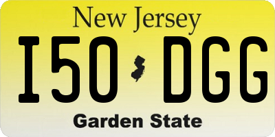 NJ license plate I50DGG