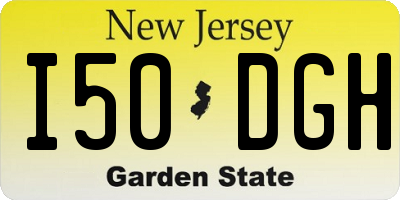 NJ license plate I50DGH