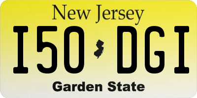 NJ license plate I50DGI