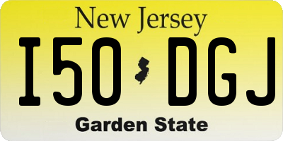 NJ license plate I50DGJ