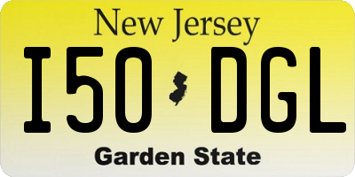 NJ license plate I50DGL