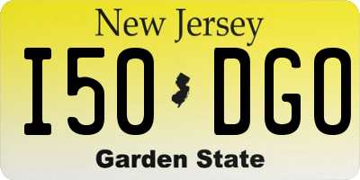 NJ license plate I50DGO