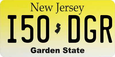 NJ license plate I50DGR