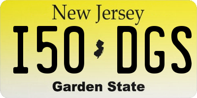 NJ license plate I50DGS
