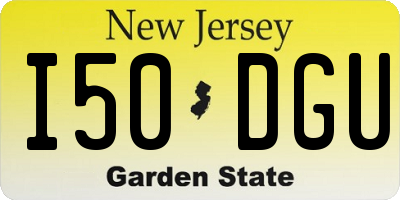NJ license plate I50DGU