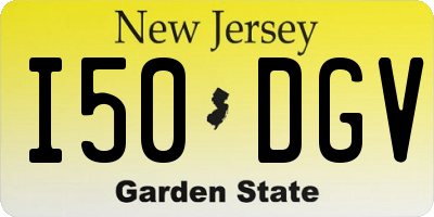 NJ license plate I50DGV