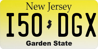 NJ license plate I50DGX