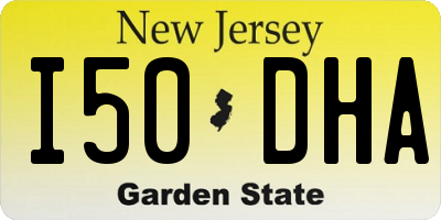 NJ license plate I50DHA